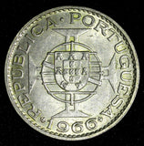 Mozambique Silver 1966 20 Escudos 1 Year Type Mint-250.000 UNC KM# 80a (28 163)