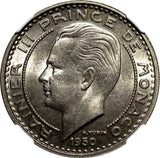 MONACO Copper-Nickel Rainier III 1950 100 Francs Paris Mint NGC MS63 KM# 133 (7)