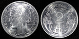FRANCE Aluminum 1948 2 Francs 27 mm UNC KM# 886a.1  (24 167)