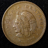 Mexico ESTADOS UNIDOS MEXICANOS Bronze 1956 50 Centavos  KM# 450 (27 527)