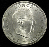 Denmark Frederik IX Copper-nickel 1971 5 Kroner 33mm HIGH GRADE KM# 853.1 (309)