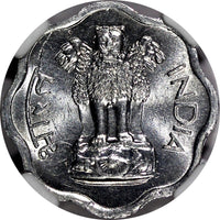 India-Republic 1965 (C) 2 Paise NGC MS63 ONLY ONE GRADED HIGHEST KM# 13.1 (33)