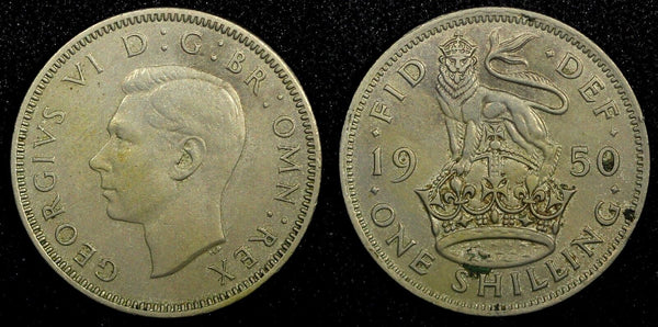 Great Britain George VI Copper-Nickel 1951 1 Shilling KM# 876  (24 210)