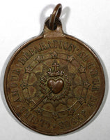FRANCE Religious Medal Leon XIII Christian Holy Heart of Jesus Glory Love (28)