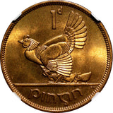 Ireland Republic Bronze 1952 Penny NGC MS64 RD NICE BU RED KM#11 (032)