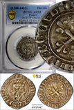 FRANCE Charles VI 1380-1422 Silver FLORETTE PCGS AU55 Duplessy-417P TOP GRADED