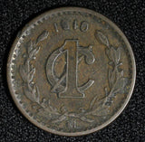 Mexico ESTADOS UNIDOS MEXICANOS Bronze 1910 1 Centavo Wide Date KM# 415 (27 440)