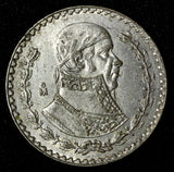 Mexico ESTADOS UNIDOS MEXICANOS Silver 1960 Peso Jose Morelos  KM#459 (28 492)