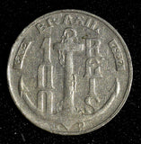 BRAZIL Copper-Nickel 1937 100 Reis Admiral Marques Tamandare KM# 536 (27 605)