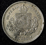 BRAZIL Pedro II  1885 100 Reis Rio de Janeiro Last Year Type VF KM# 477 (28 359)