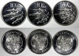 ICELAND 1996 5 Krónur Dolphins Magnetic GEM BU KM# 28a RANDOM PICK (1 COIN ) (9)