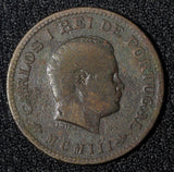 India-Portuguese Charles I Bronze 1903  1/4 Tanga Lisboa mint KM# 15 (27 987)