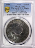 RUSSIA Silver 1655 (1542) Yefimok PCGS VF20 C/M on Thaler D-9210 RARE Ex.Fuchs