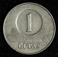 Lithuania Copper-Nickel 2001 1 Litas Horserider KM# 111 (27 972)