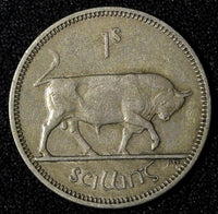 Ireland Republic Copper-Nickel 1963 Shilling Bull KM# 14a (28 022)
