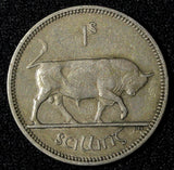 Ireland Republic Copper-Nickel 1963 Shilling Bull KM# 14a (28 022)