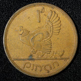 Ireland Republic Bronze 1966 1 Penny hen with chicks  KM# 11 (28 999)