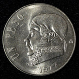 MEXICO 1977 Mo  Peso José Maria Teclo Morelos UNC KM# 460 (30 110)