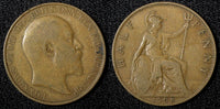 Great Britain Edward VII Bronze 1908 1/2 Penny KM# 793.2 (28 291)