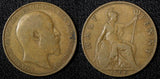 Great Britain Edward VII Bronze 1908 1/2 Penny KM# 793.2 (28 291)
