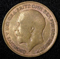 Great Britain George V Bronze 1916 1 Penny KM# 810 (28 286)
