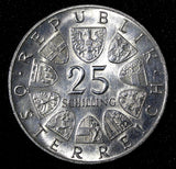 Austria Maria Theresia Silver 1967 25 Schilling UNC KM# 2901 (28 599)