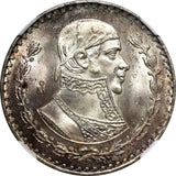 Mexico ESTADOS UNIDOS MEXICANOS Silver 1964 Peso Jose Morelos NGC MS64 KM#459(7)