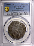 Belgium Flanders Louis II (1346-84) Silver Double 2 Gros PCGS XF40 Roberts-8155