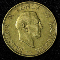 DENMARK Frederik IX Aluminum-Bronze 1952 N S 1 Krone KM# 837.1 (27 717)