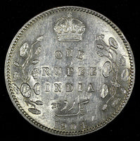 India-British Edward VII Silver 1904 Rupee Silver (.917) 30.6 mm KM# 508 (337)