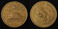 Mexico ESTADOS UNIDOS MEXICANOS Bronze 1951 Mo 20 Centavos SCARCE DATE KM#439(2)