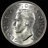 GREAT BRITAIN George VI Silver 1944 1 Shilling Scottish crest UNC KM# 854 (712)