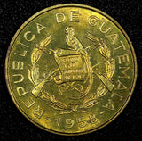 GUATEMALA Brass 1958 1 Centavo Germany Mint UNC KM# 260 (24 627)