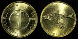 Slovenia 1998 1 Tolar Trout with two smaller UNC-BU KM# 4 RANDOM PICK (1 Coin)
