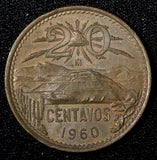 MEXICO  Bronze 1960 Mo 20 Centavos NICE COIN  KM# 440 (27 531)