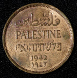 Palestine (British mandate)  Bronze 1942 1 Mil KM# 1 (30 046)