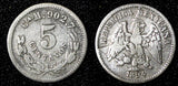 MEXICO Silver 1894 Ca M 5 Centavos Chihuahua Mintage-108.000 KM# 398.1 (28 435)