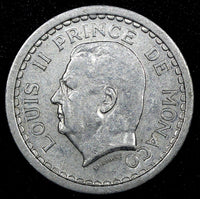 MONACO Louis II (1922-1949)  1943 1 Franc WWII XF KM# 120 RANDOM PICK (1 Coin)