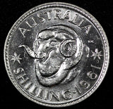 AUSTRALIA Elizabeth II Silver 1961 1 Shilling Flashy High Grade KM# 59 (24 704)