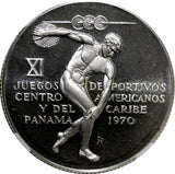 Panama Silver PROOF 1970 FM 5 Balboas NGC PF67 CAM.Central Americ.Games KM#28(9)