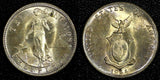 Philippines Silver 1944 D 10 Centavos UNC Toned KM# 181 (27 301)
