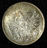 Finland  Silver 1917 S 25 Pennia Civil War Coinage GEM BU  KM#19  (30 140)