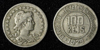 BRAZIL Copper-Nickel 1929 100 Reis Rio de Janeiro Mint KM# 518 (27 597)