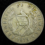 GUATEMALA Copper-Nickel 1979 25 Centavos KM# 278.1 (24 656)