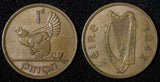 Ireland Republic Bronze 1942 1 Penny hen with chicks KM# 11 (28 884)