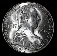 Austria Maria Theresia Silver 1967 25 Schilling UNC KM# 2901 (27 836)
