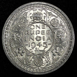 India-British George VI Silver 1945 (B) Rupee KM# 557.1 (27 311)