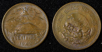 Mexico ESTADOS UNIDOS MEXICANOS Bronze 1943 20 Centavos 1st Year AU KM# 439 (0)