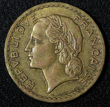 FRANCE 1946 C 5 Francs Castelsarrasin Mint SCARCE KM# 888a.3 (27 964)