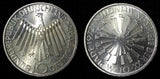 Germany Silver 1972 F 10 Mark Stuttgart Olympic Games Munich UNC KM# 130 (453)
